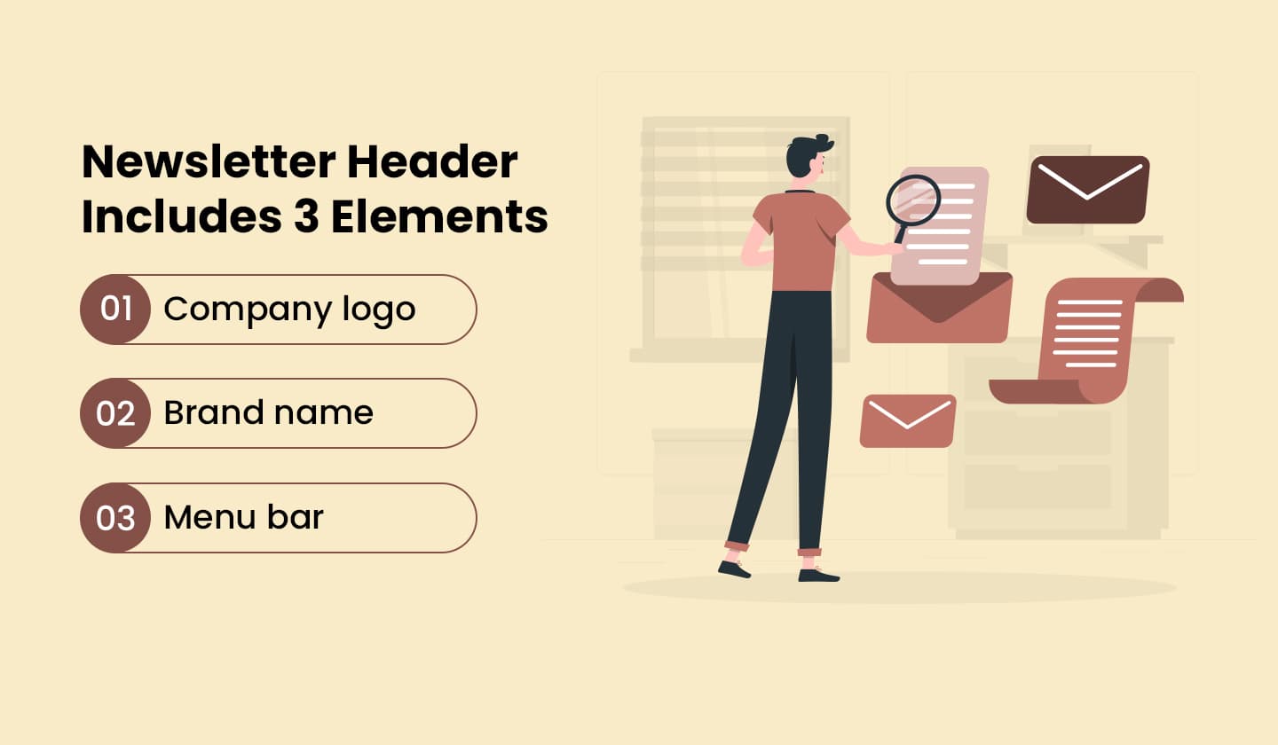 3 essential elements of a newsletter header