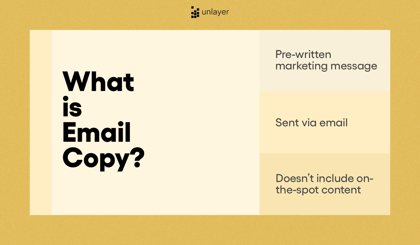 Definition of an email copy.