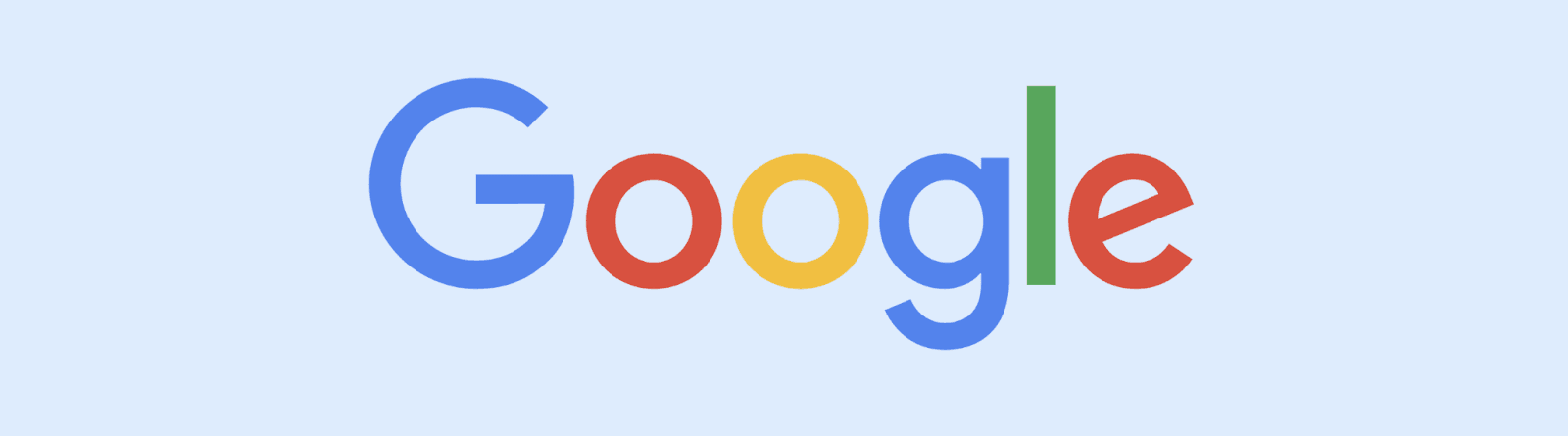 Google's Logo in Sans Serif font family