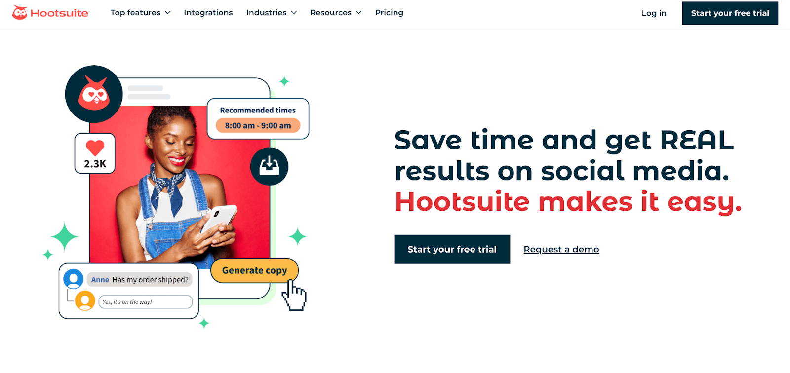 Hootsuite for social media management