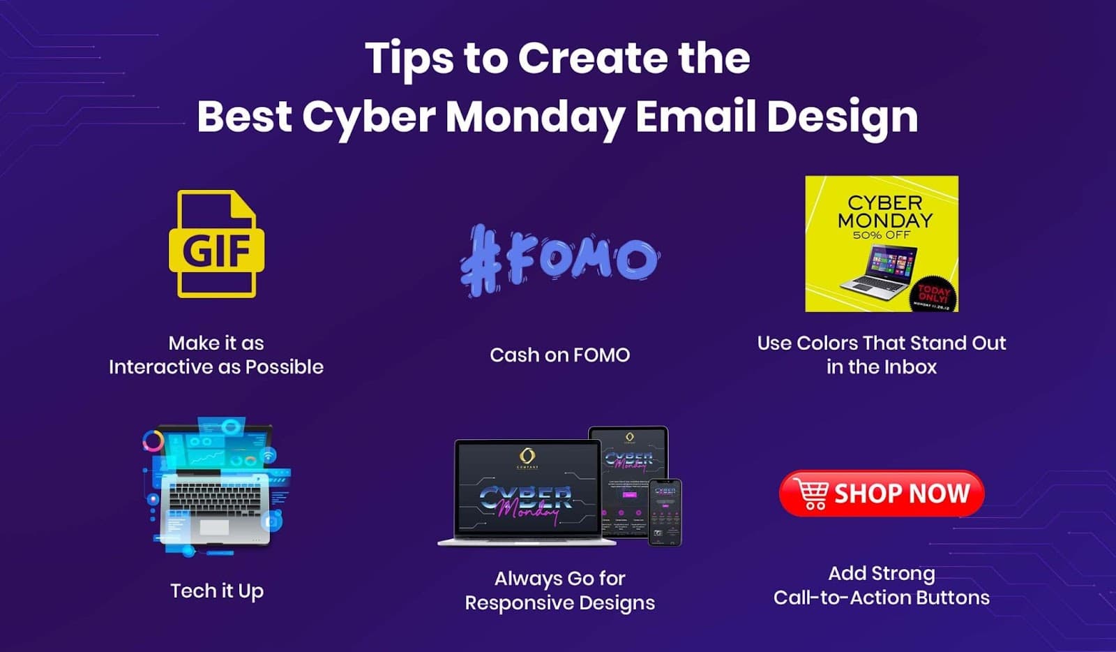 Six best practices of Cyber Monday email design