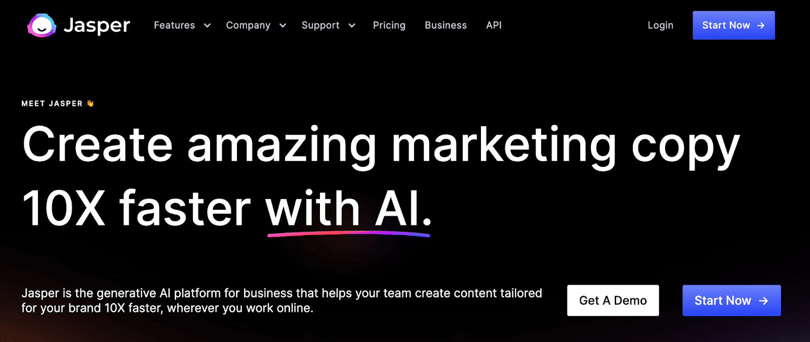 Jasper as an example of the best AI email marketing tool. 