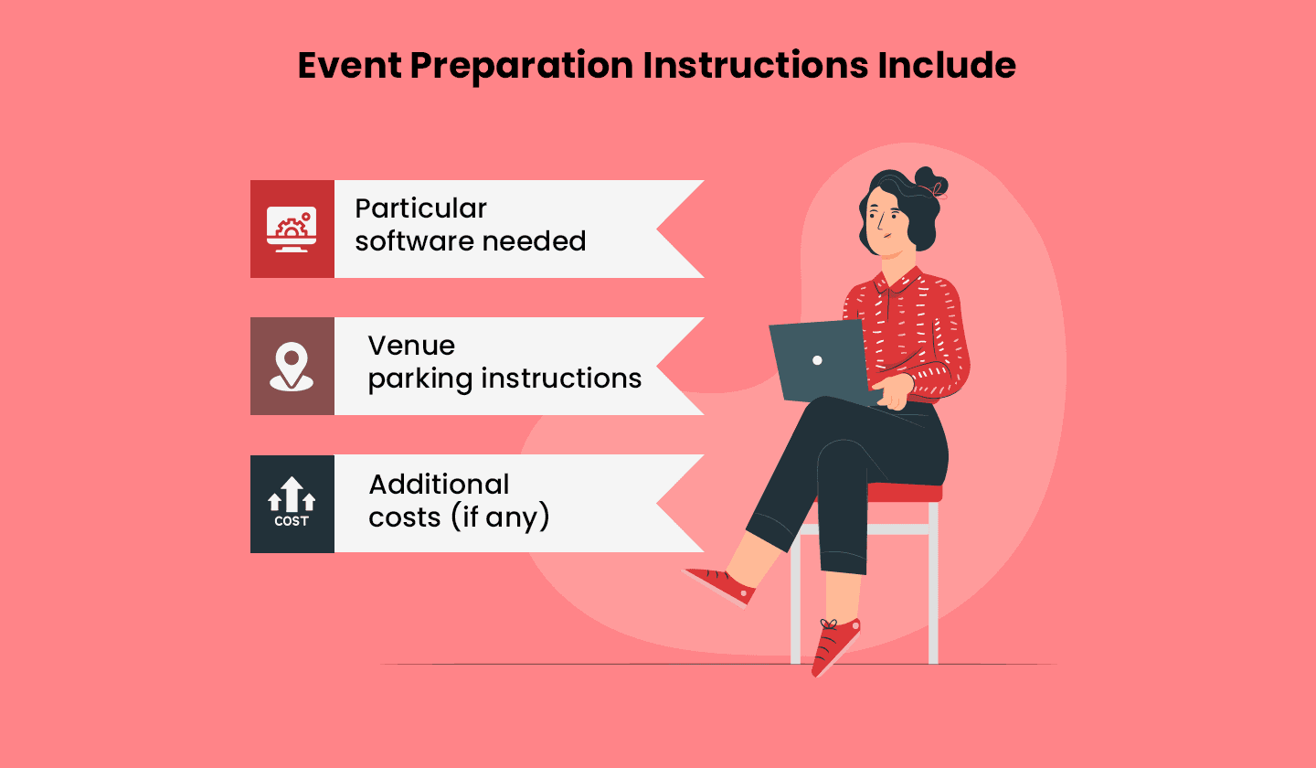 3 event preparation instructions you must include