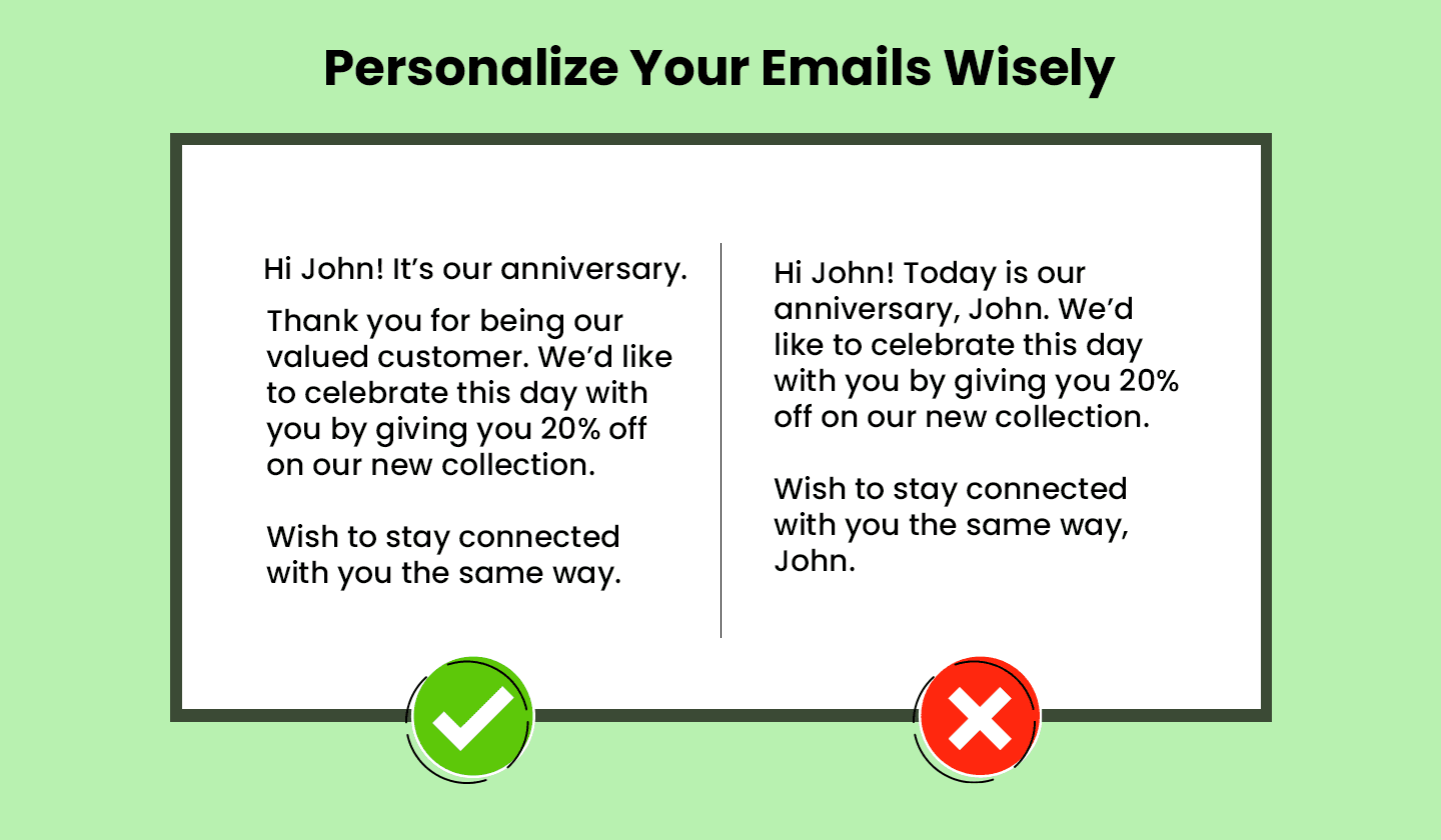 Add names in your emails wisely