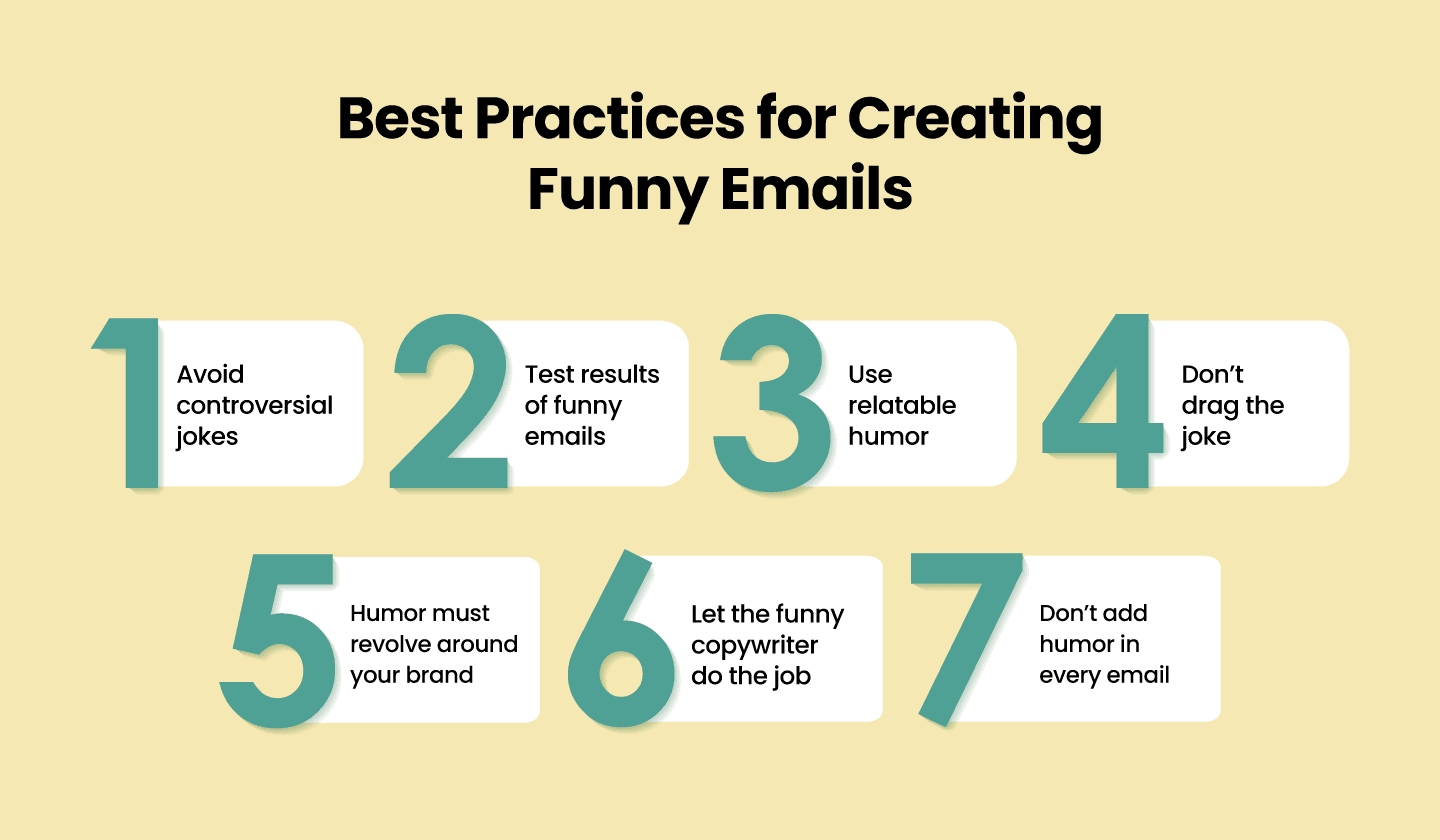 Best practices for creating funny emails. 