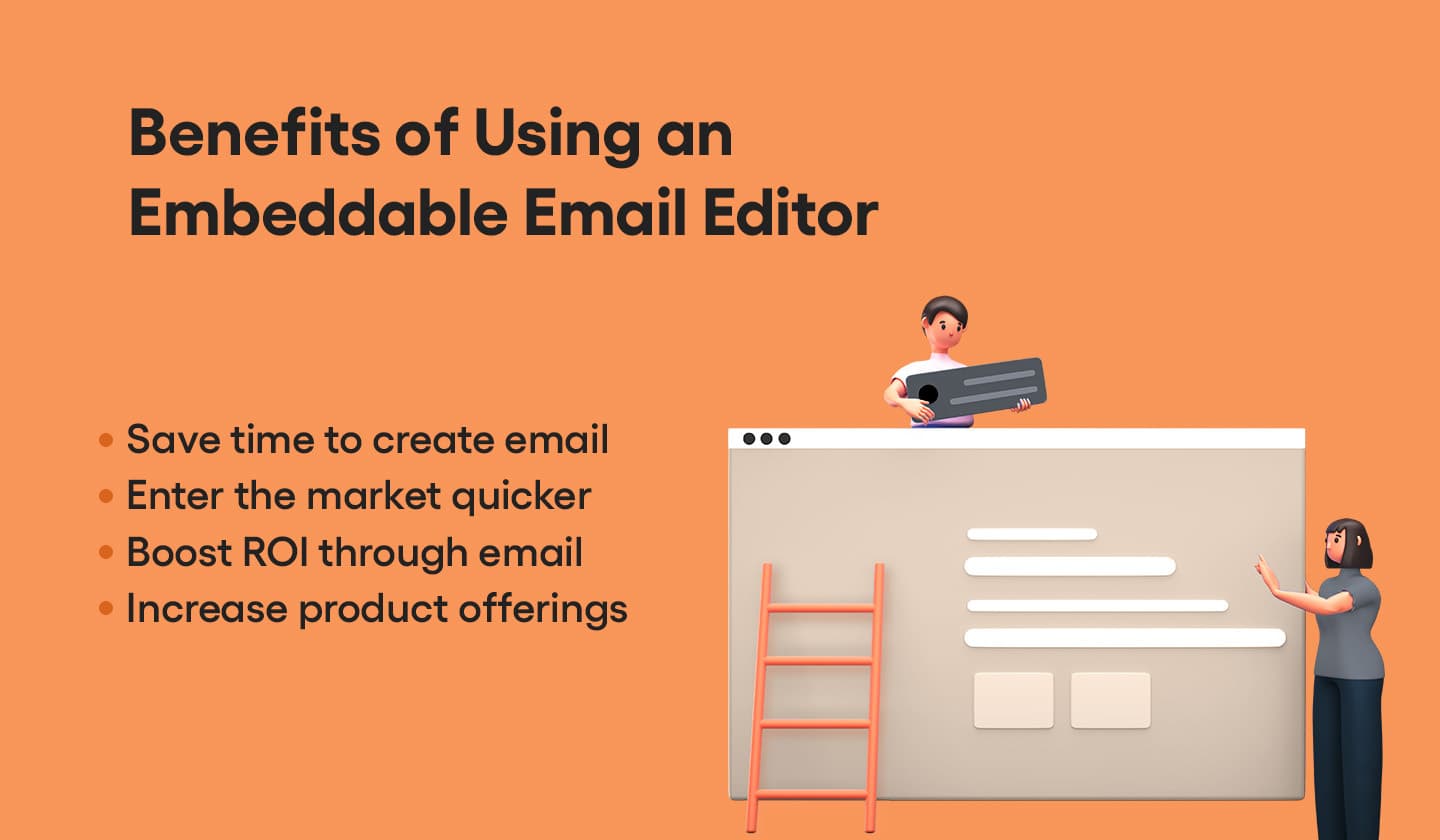 Advantages of using an embeddable email editor. ‍