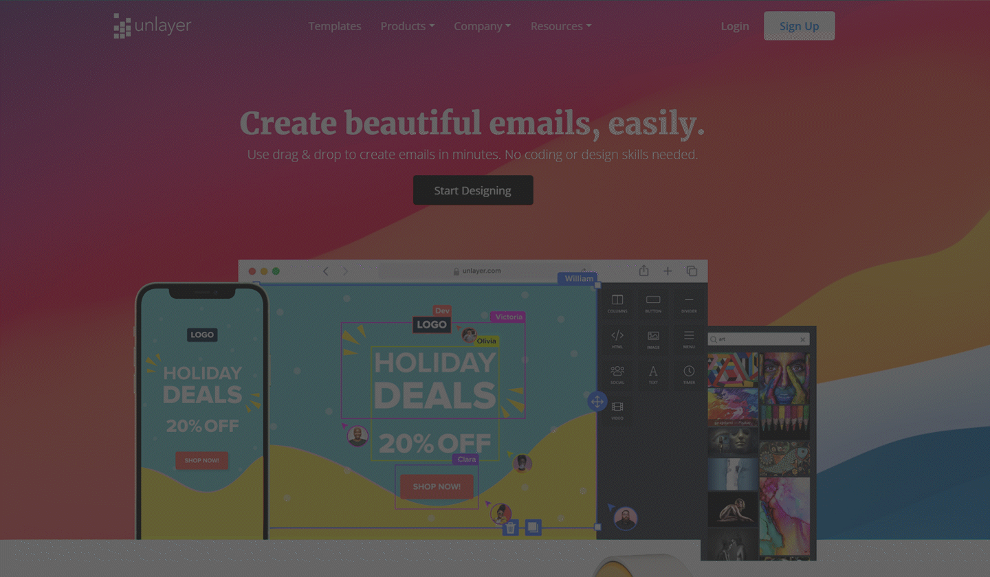 Slide-in popup design.