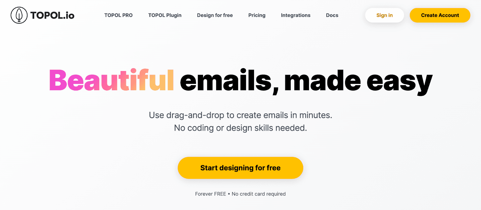 Topol.io’s homepage. ‍