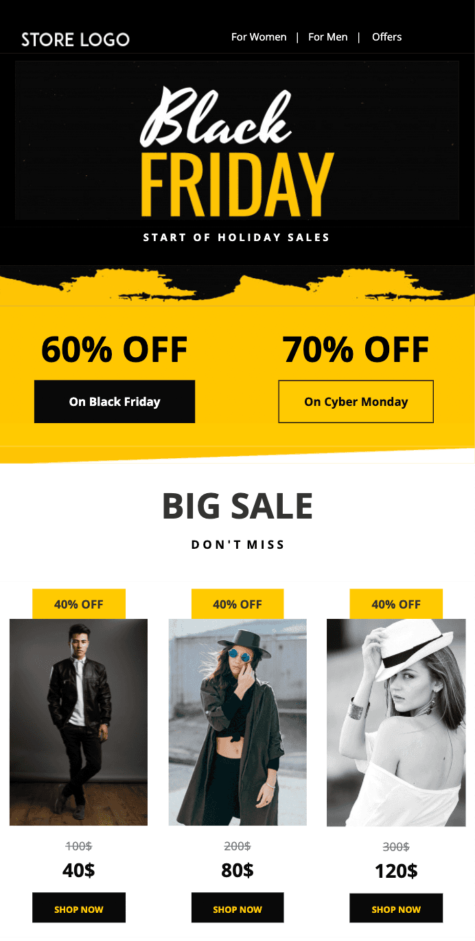 Black Friday email template