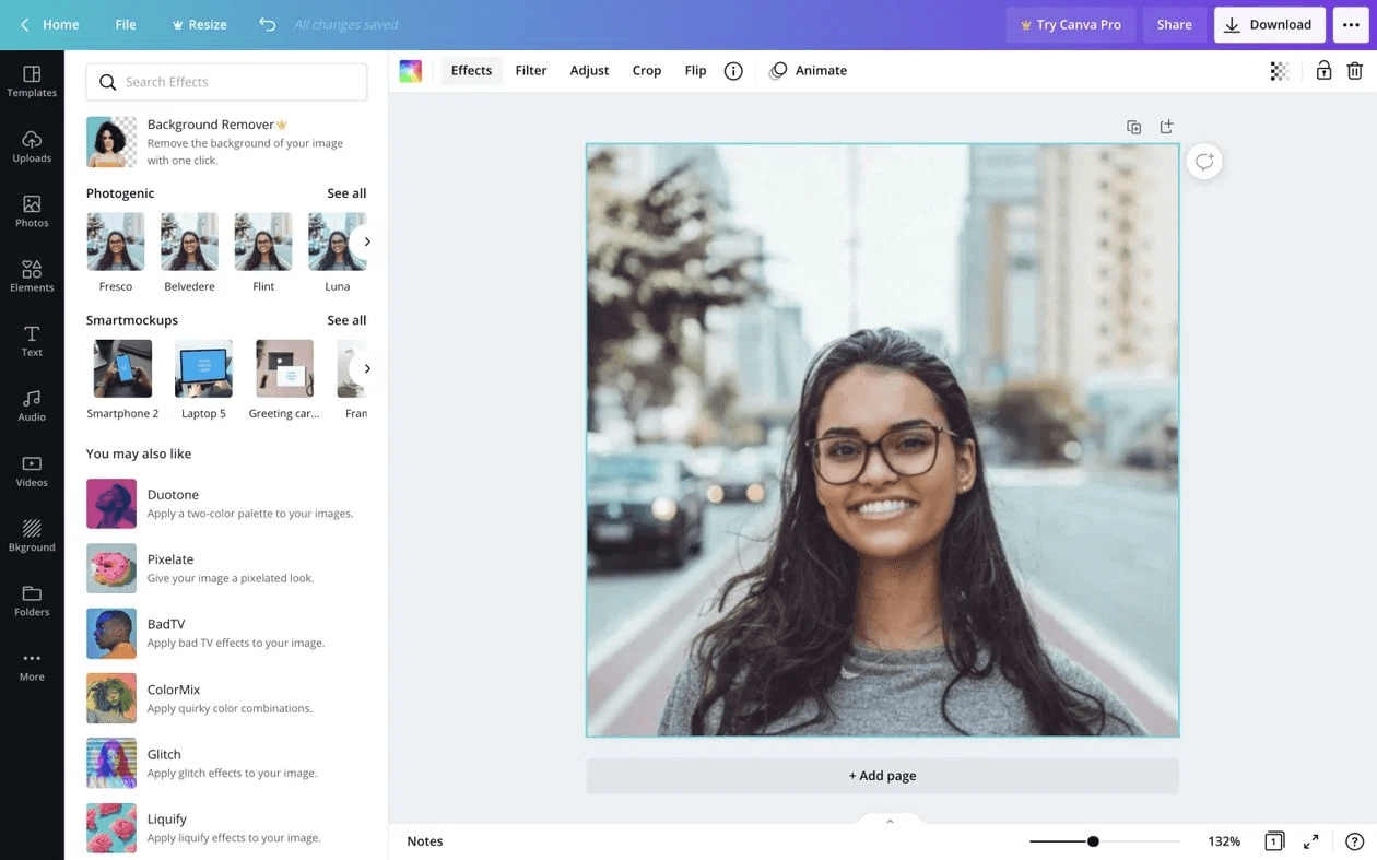 Canva interface