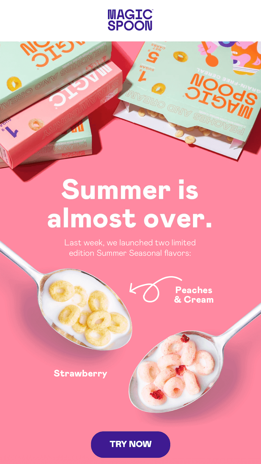 Example of a good branding email from Magic Spoon