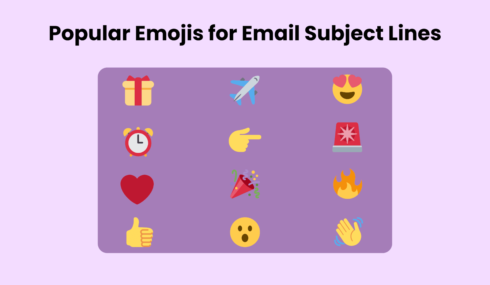 Popular emojis to use in email subject lines