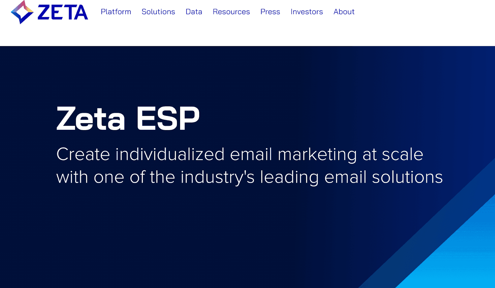 Zeta as an example of the best AI email marketing tool. 